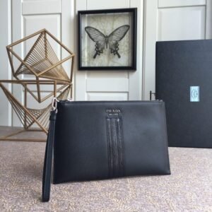 Replica Prada Large Pouch Black