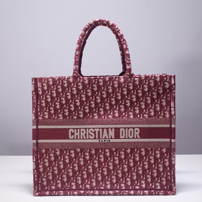 Fake Dior Tote Book Red Print