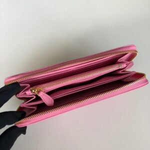 Alternative view of Fake Prada Saffiano Long Zipper Wallet Pink