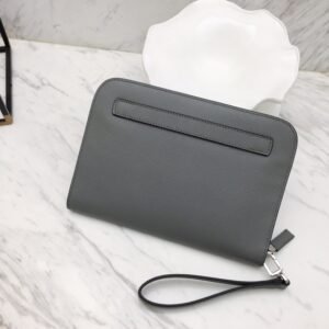 Alternative view of Fake Prada Saffiano New Pouch Grey