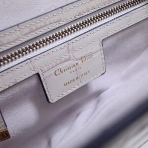Alternative view of Fake Dior Saddle Bag Crocodile White
