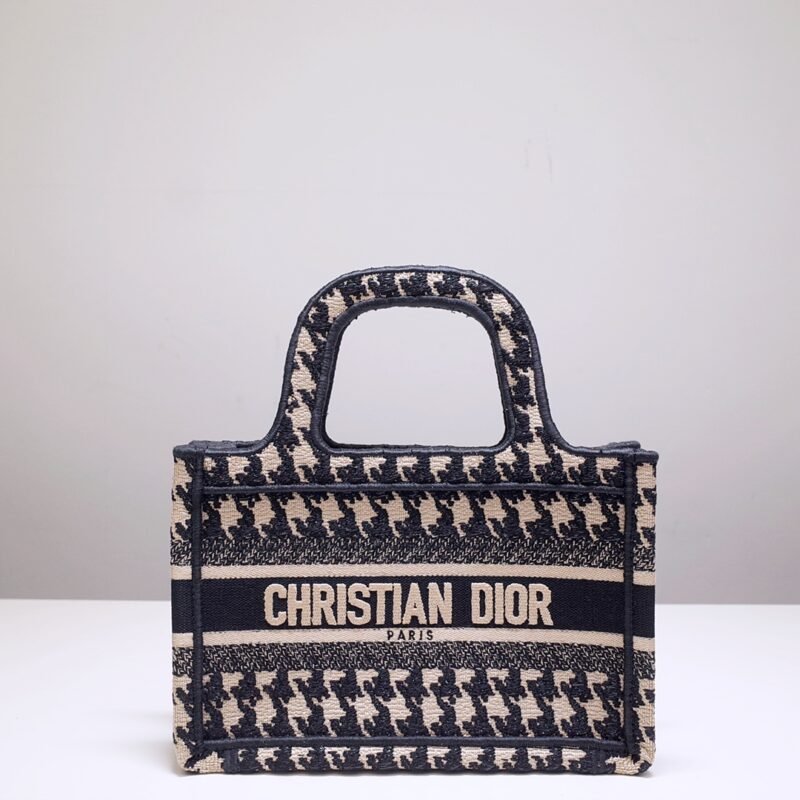 Replica Dior Tote Book Mini Houndstooth