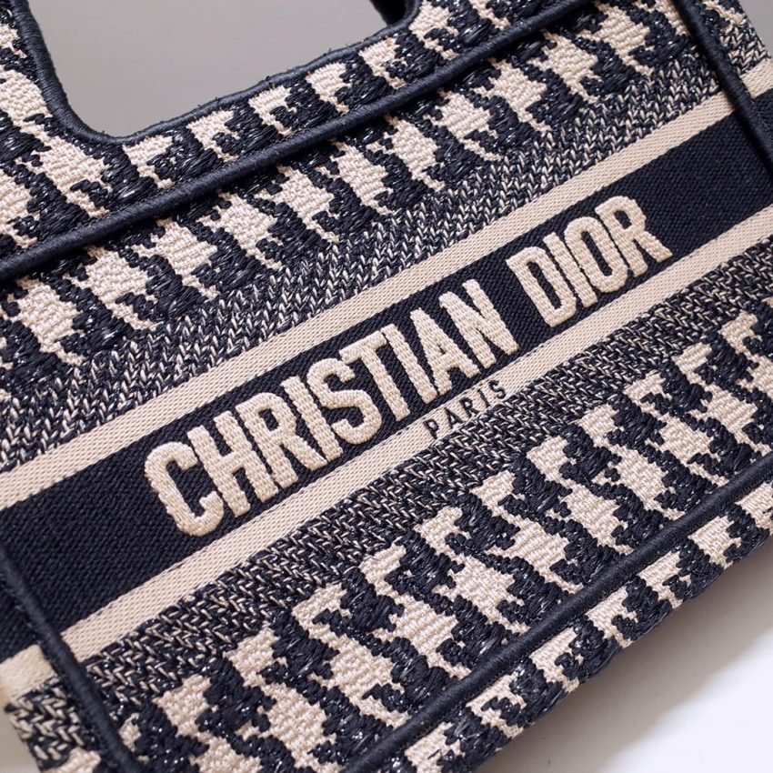 Replica Dior Tote Book Mini Houndstooth - Image 6
