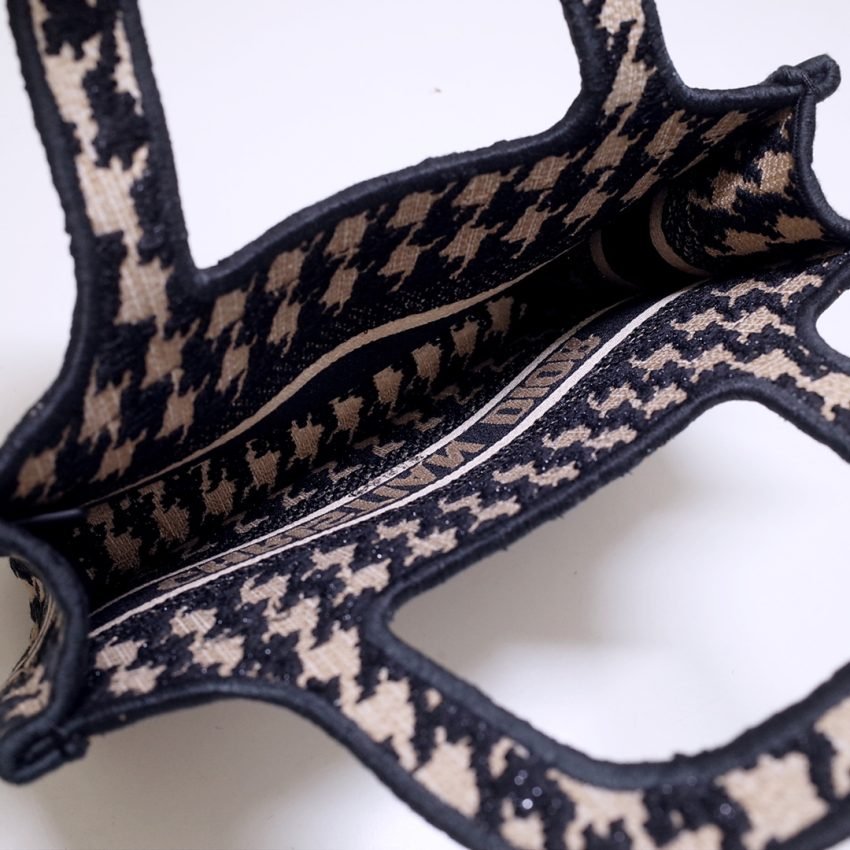 Replica Dior Tote Book Mini Houndstooth - Image 9