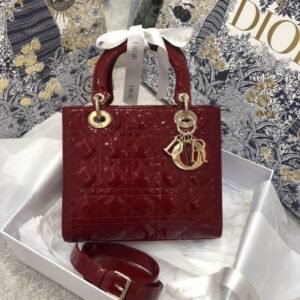 Fake Lady Dior Large Red Patent