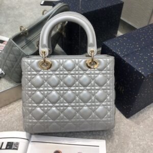 Alternative view of Replica Lady Dior Large Silver