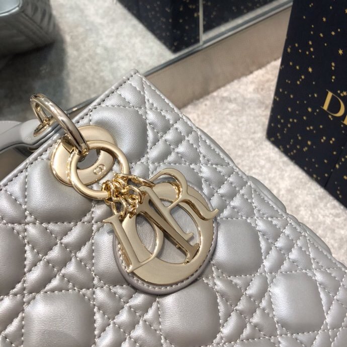 Replica Lady Dior Large Silver - Image 3