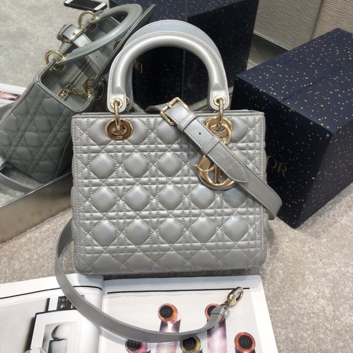 Replica Lady Dior Large Silver - Image 7