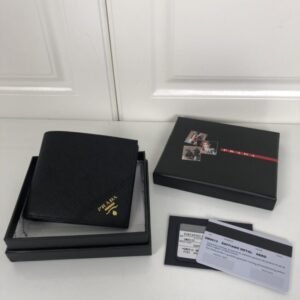 Replica Prada Bifold Wallet Black