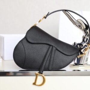 Fake Dior Saddle Bag Black