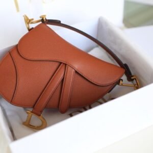 Alternative view of Replica Dior Saddle Bag Small Brown
