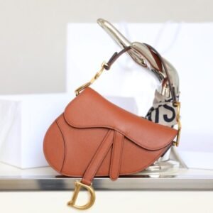 Fake Dior Saddle Bag Brown