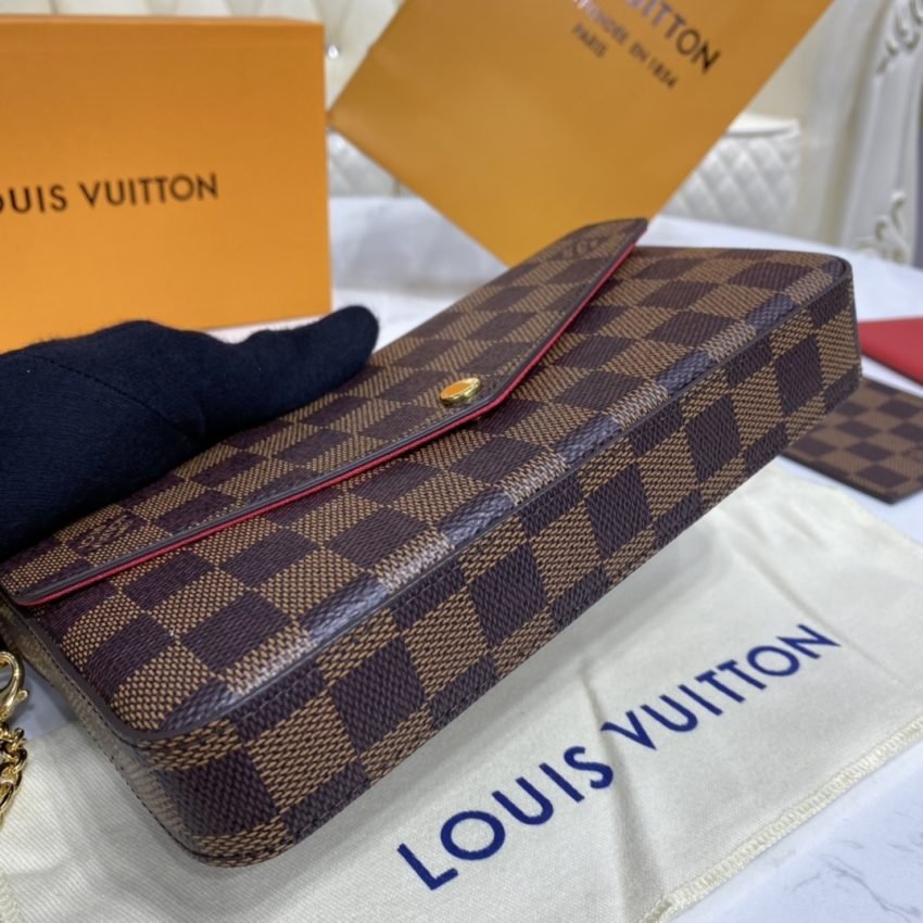 Replica Louis Vuitton Félicie Pochette Brown Grid - Image 3