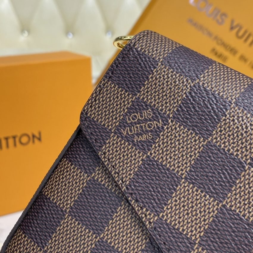 Replica Louis Vuitton Félicie Pochette Brown Grid - Image 4