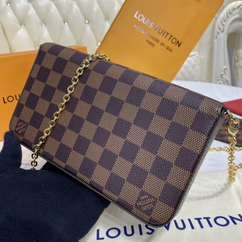 Replica Louis Vuitton Félicie Pochette Brown Grid - Image 2