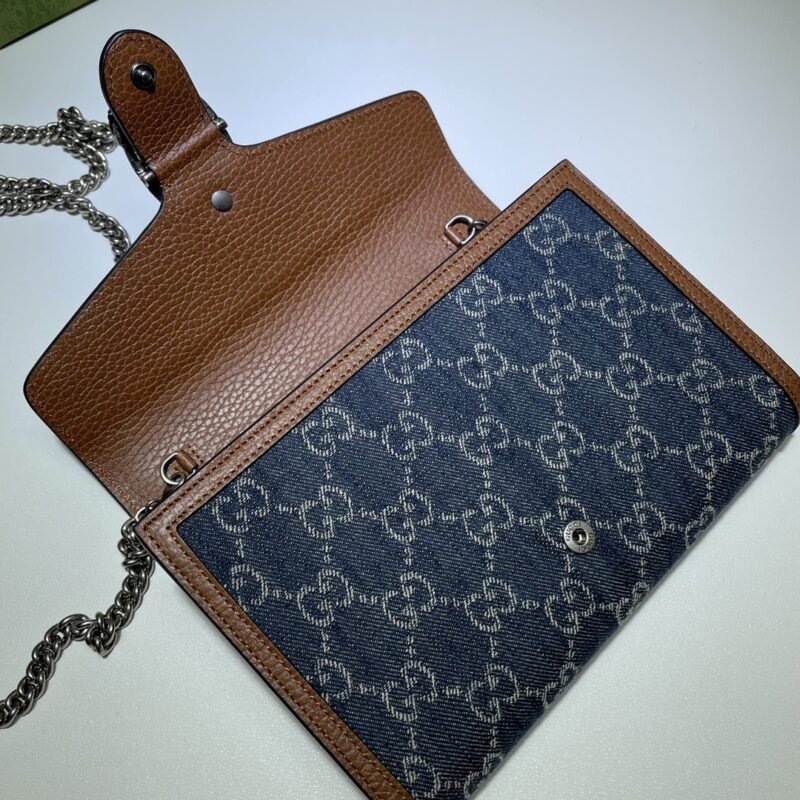 Replica Gucci Dionysus GG Chain Wallet Denim Blue - Image 4