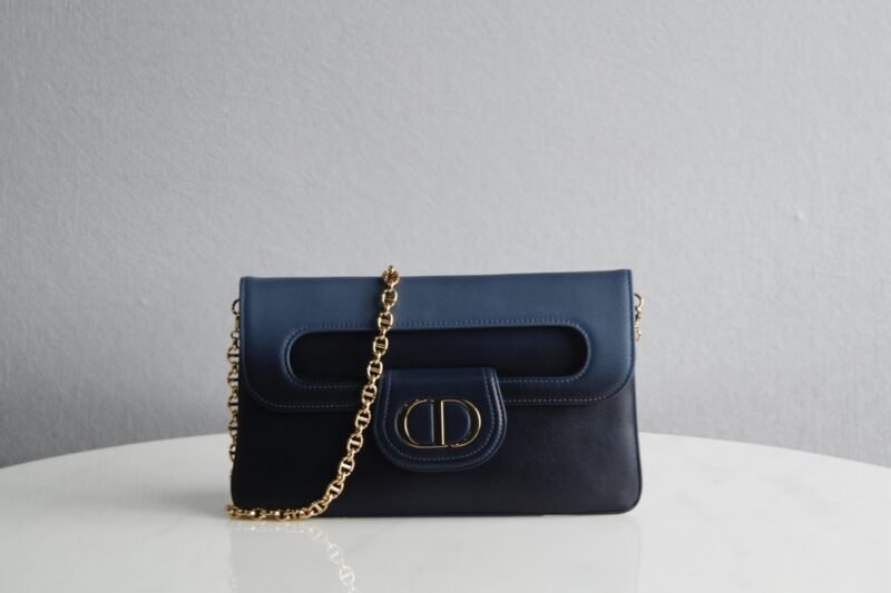Fake Dior Double Bag Blue