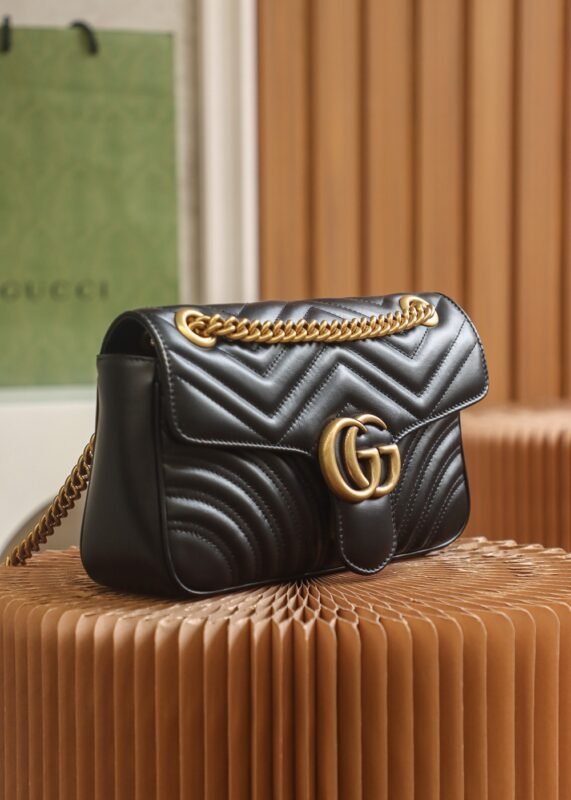 Replica Gucci Marmont Medium Black - Image 10