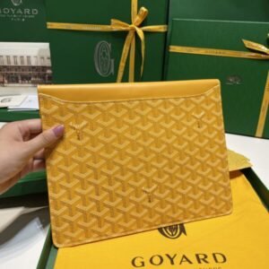 Alternative view of Replica Goyard Camond Pouch Yellow