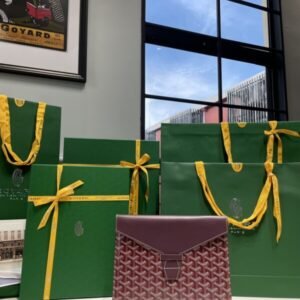 Fake Goyard Camond Pouch Bordeaux