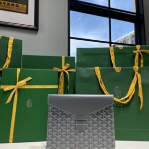 Fake Goyard Camond Pouch Grey