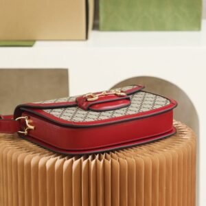 Alternative view of Replica Gucci Horsebit 1955 Classic Red