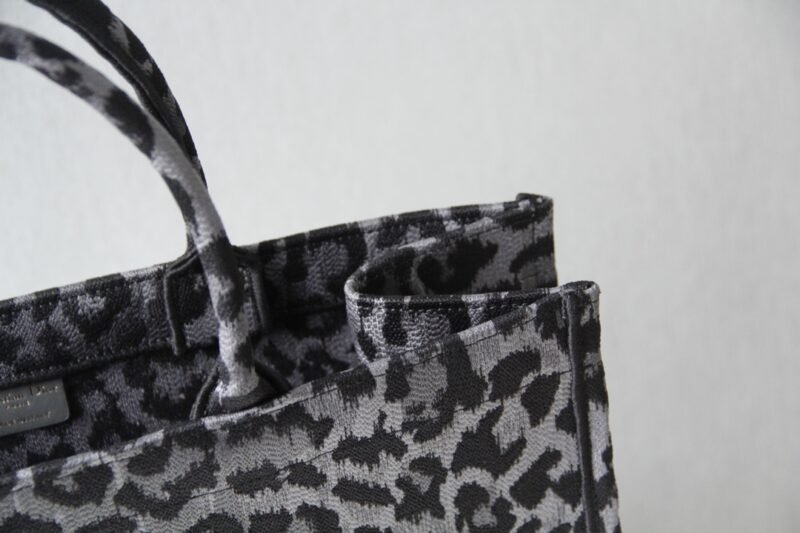 Replica Dior Tote Book Leopard Grey - Image 4