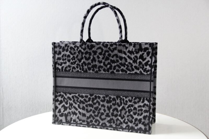 Replica Dior Tote Book Leopard Grey - Image 8