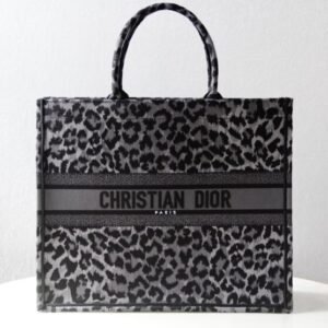Replica Dior Tote Book Leopard Grey