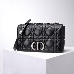 Alternative view of Replica Dior Caro Bag Diamond Black