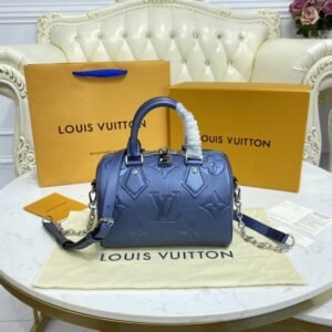 Fake Louis Vuitton Speedy Bandouliere 20 Dark Blue