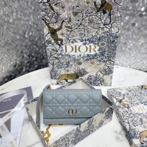 Replica Dior Miss Caro Pouch Sky Blue