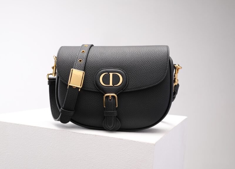 Fake Dior Bobby Black Grained