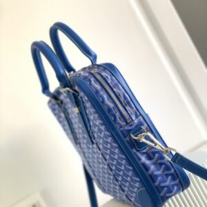 Alternative view of Fake Goyard Ambassade Briefcase Blue