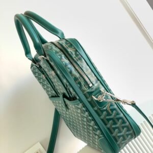Alternative view of Replica Goyard Ambassade Briefcase Green