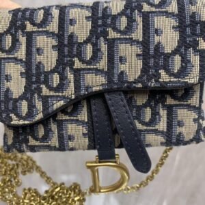 Alternative view of Fake Dior Saddle Pouch With Chain