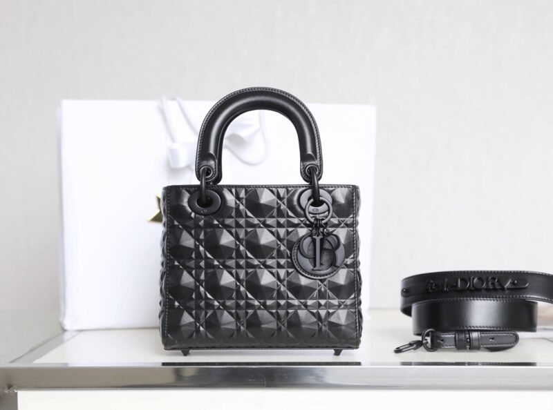 Fake Lady Dior Ultramatte Black Grid Abc