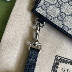 Alternative view of Fake Gucci Ophidia Web Clutch Blue