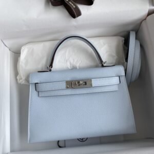 Fake Hermès Kelly Epsom Haze Blue