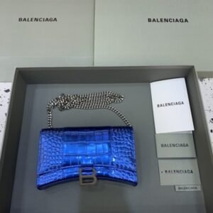 Fake Balenciaga Hourglass On Chain Blue