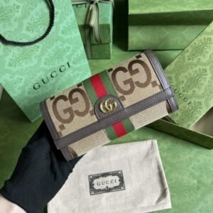 Fake Gucci Ophida Jumbo Long Wallet