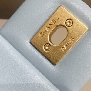 Alternative view of CHANEL 22P Enamel Bag Light Blue