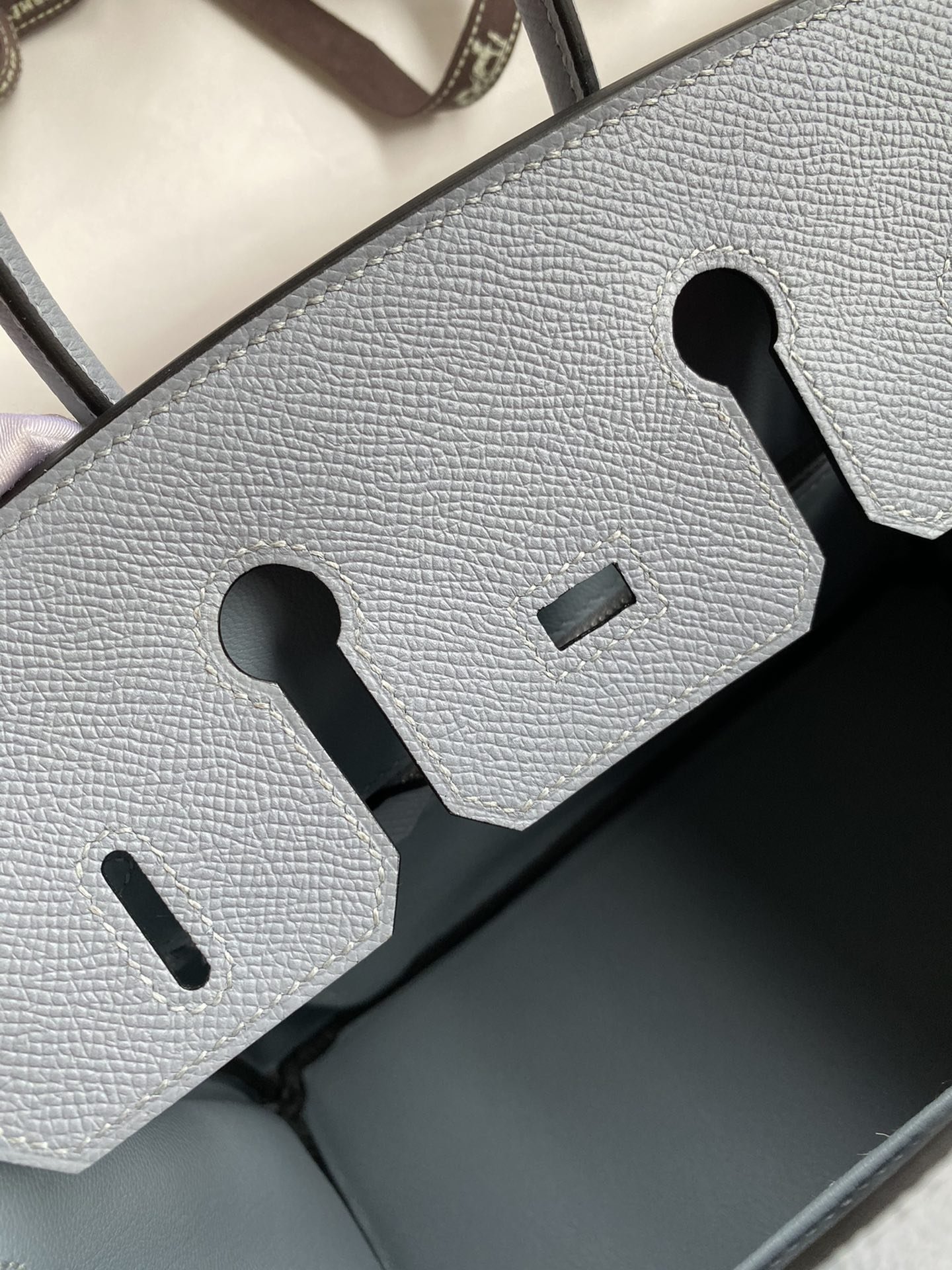 Replica Hermès Birkin Epsom Linen Blue Silver - Image 5