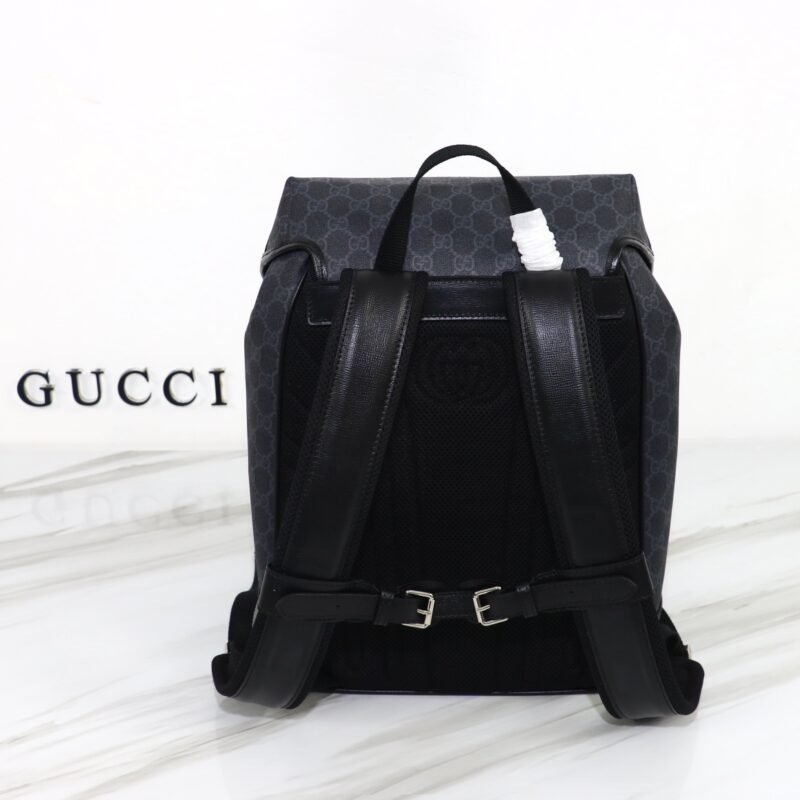 Replica Gucci Interlocking Double G Backpack Black - Image 3
