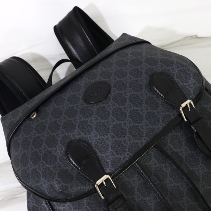 Replica Gucci Interlocking Double G Backpack Black - Image 5