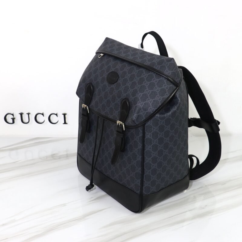 Replica Gucci Interlocking Double G Backpack Black - Image 6