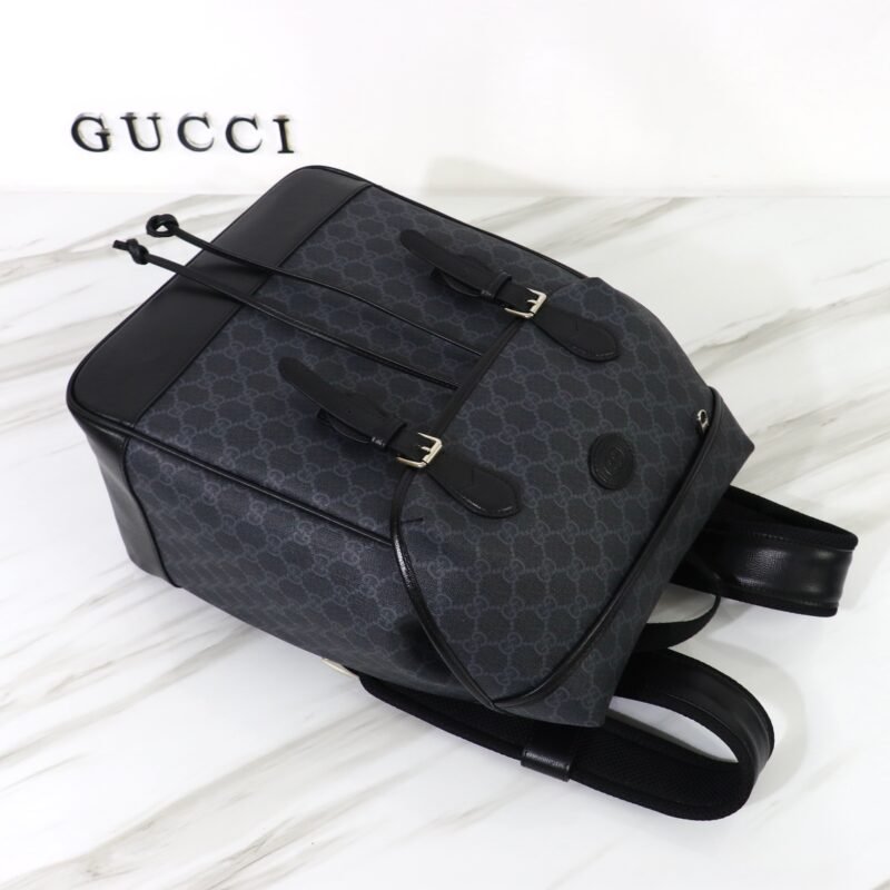 Replica Gucci Interlocking Double G Backpack Black - Image 8