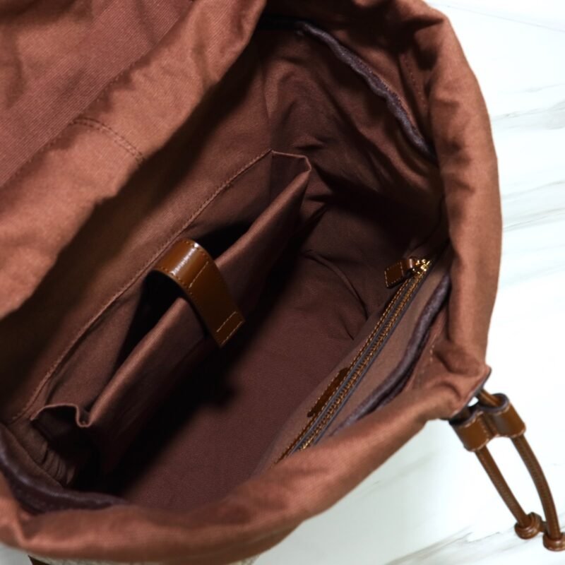 Fake Gucci Interlocking Double G Backpack Beige - Image 5