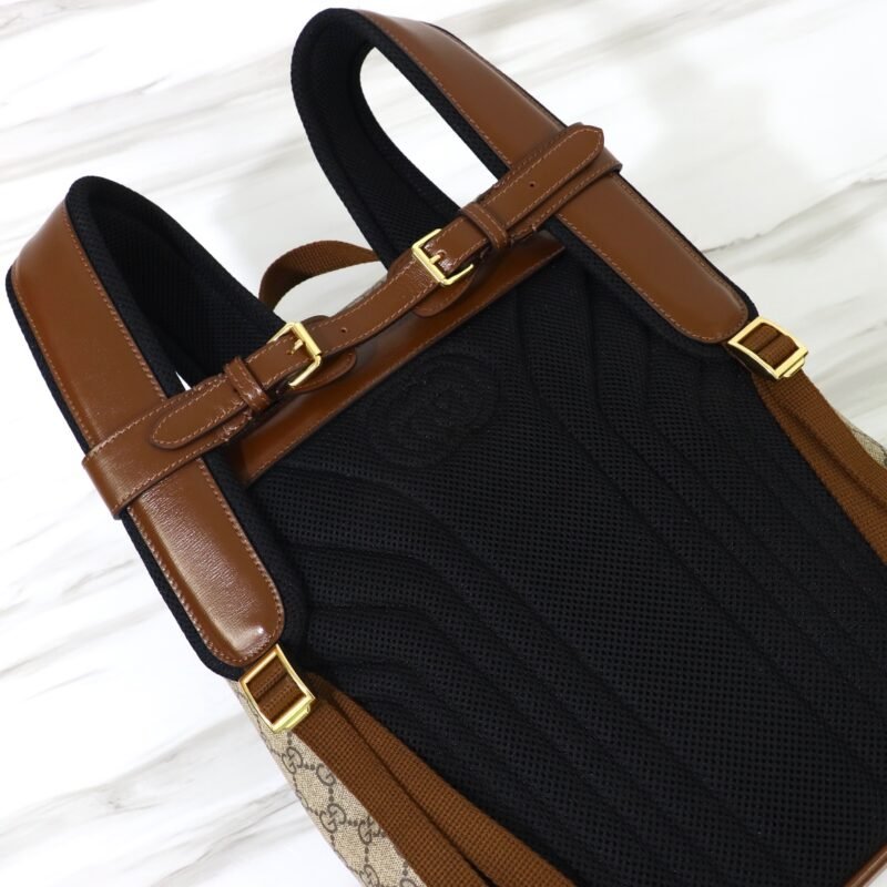 Fake Gucci Interlocking Double G Backpack Beige - Image 9