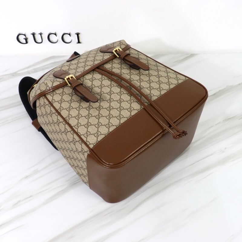 Fake Gucci Interlocking Double G Backpack Beige - Image 10